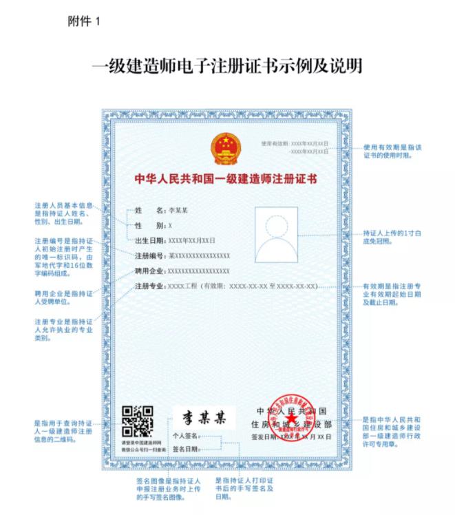 一級建造師實行電子證書,明年開始紙質證書作廢